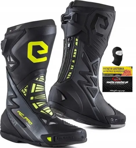 СПОРТИВНІ МОТОЦИКЛЕТНІ ЧОБОТИ ELEVEIT RC PRO BLACK/YELLOW FLUO р. 43 ПОДАРУНКИ