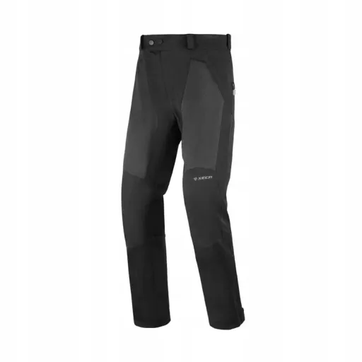 Мотоциклетные брюки SECA SUPERLITE BLACK чёрные, летние, с дышащей сетчатой тканью