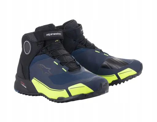 ботинки CR-X DRYSTAR, ALPINESTARS (синий/флуоресцентный жёлтый/чёрный, размер 47)