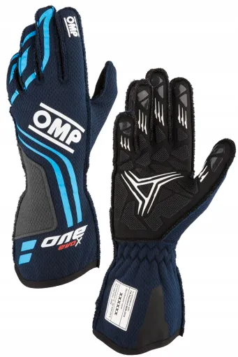 Перчатки OMP One Evo X, омологация FIA 8856-2018, тёмно-синие, размер L
