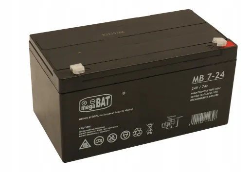Необслуживаемый аккумулятор megabat vrla 7ah 24v mb 7-24 ибп, it, центральное отопление
